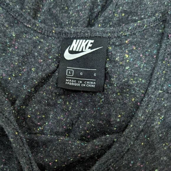 Nike Youth Girl Large Grey Multi Color Specks Short Sleeve Shorts Romper Pockets - Picture 5 of 6